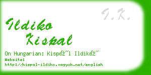 ildiko kispal business card